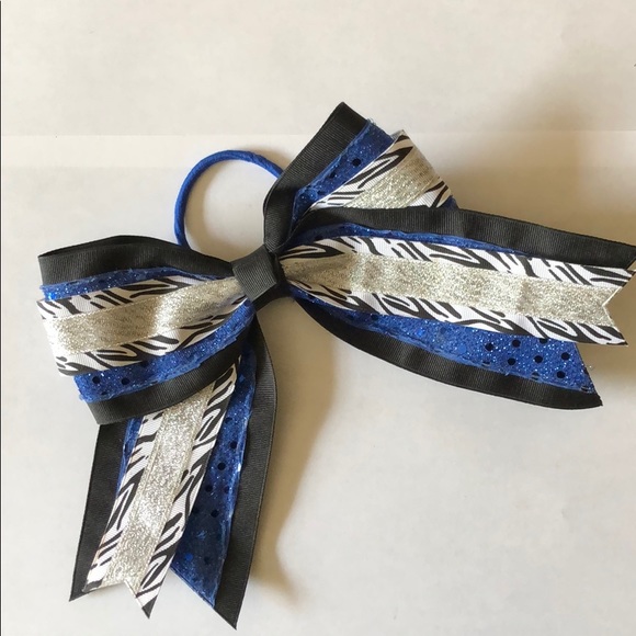 🎀 Bow - Blue/Black/Zebra. - Picture 1 of 5